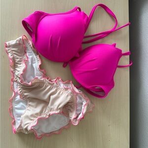 Victoria Secret Vibrant Pink Bikini Set
